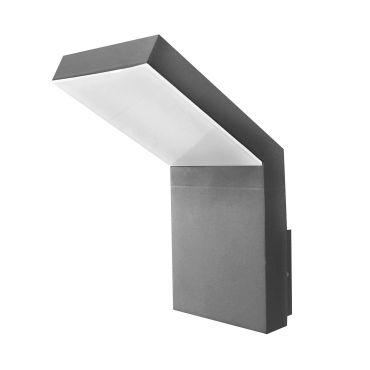 Nova Luce Park - applique murale extérieure - 8 x 14 x 18 cm - 6W LED inclus - IP54 - gris foncé