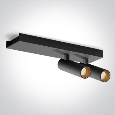 ONE Light Wall &amp; Ceiling LED - spot en saillie 2L - 25 x 7 x 10 cm - 2 x 5W LED inclus - noir