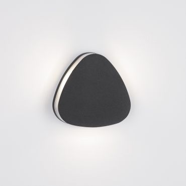 Nova Luce Oono - applique murale extérieure - 16 x 15,5 x 4,6 cm - 8W LED inclus - IP65 - anthracite foncé