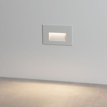 Nova Luce Polka - applique encastrée - 12 x 8 x 7,4 cm - 4W LED inclus - IP65 - blanc sablé