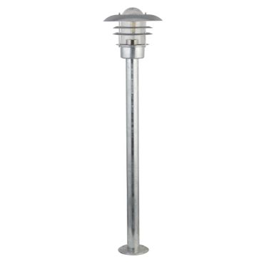 Searchlight Conrad - poteau de lanterne - Ø 23 x 98 cm - IP44 - argent galvanisé