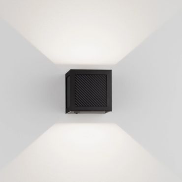 Nova Luce Conor - applique murale d’extérieur - 10 x 10 x 10 cm - 9W LED inclus - IP65 - noir