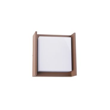 VK Lighting Tod - applique murale d'extérieur - 14,5 x 14,5 x 4,5 cm - 9W LED inclus - IP65 - marron