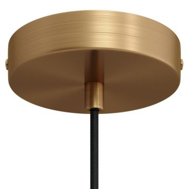 Creative Cables SMART - rosace de plafond avec connexion wifi - Ø 12 x 2,5 cm - bronze brossé et porte-cordon en bronze