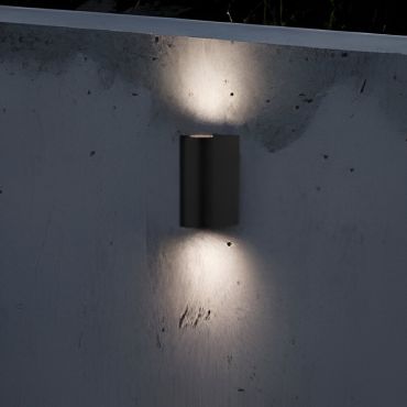 Nordlux Asbol - applique murale extérieure - 6,7 x 15 x 9,5 cm - 6,5W LED inclus - IP44 - noir
