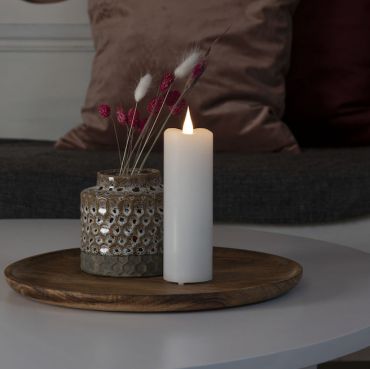 Konstsmide - Bougie de cire LED alimentée par piles - Ø 5 x 15,2 cm - blanc