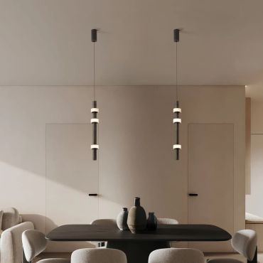 Nova Luce Marlow - lampe suspendue - Ø 7,5 x 200 cm - 14W LED inclus - anthracite