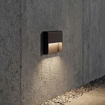 VK Lighting Wop - applique murale d'extérieur - 12,1 x 10,5 x 2,5 cm - 3W LED inclus - IP65 - brun rouille