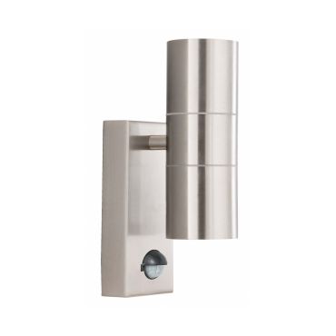 Searchlight Watford - Applique d'extérieur avec détecteur de mouvement - 7 x 21,5 cm - IP44 - acier inoxydable