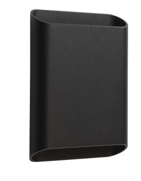 Artdelight Diaz - applique murale - 4 x 14,5 x 20 cm - 2 x 6W LED inclus - IP65 - noir