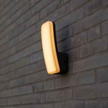Lutec Kite - Applique d'extérieur - 8,3 x 20 x 8,2 cm - 8,8W LED inclus - IP54 - gris foncé