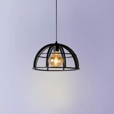 Lucide Dikra - lampe suspendue - Ø 40 x 150 cm - noir