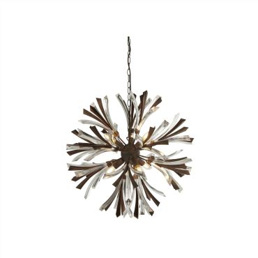 SECONDE CHANCE - Searchlight Shake - lampe suspendue - Ø 66 x 150 cm - or noir brossé