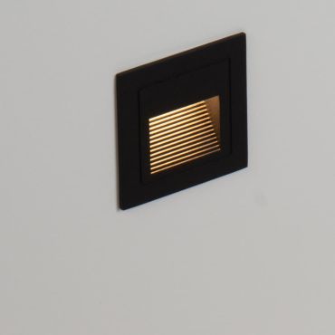 Nova Luce Polka - applique encastrée - 8,5 x 8,5 x 7,2 cm - 3W LED inclus - IP65 - noir sablé