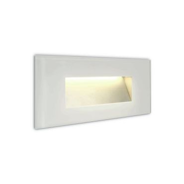 ONE Light Glass Face - applique encastrée - 19 x 3,6 x 8 cm - 5W LED inclus - IP65 - blanc