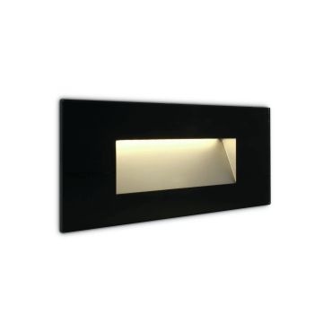 ONE Light Glass Face - applique encastrée - 19 x 3,6 x 8 cm - 5W LED inclus - IP65 - noir