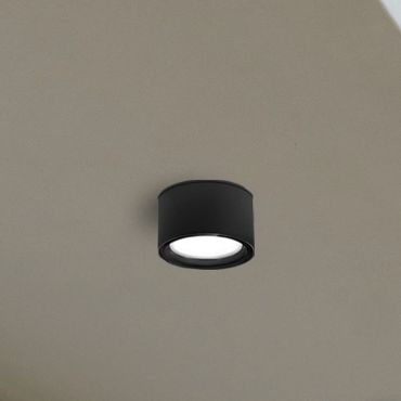 Nova Luce Focus - plafonnier d'extérieur - Ø 10 x 6,5 cm - IP54 - noir