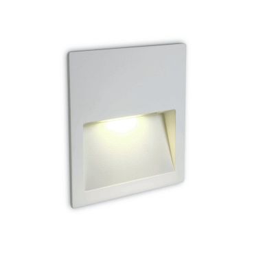 ONE Light Outdoor Dark Light Wall Recessed - applique murale encastrée - 11,5 x 11,5 x 3,5 cm - 4W LED inclus - IP65 - blanc