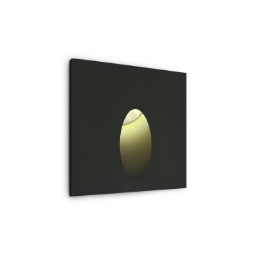 ONE Light Indoor/Outdoor Dark Light Wall Recessed - applique murale encastrée - 7 x 4,5 x 7 cm - 3W LED inclus - IP54 - noir
