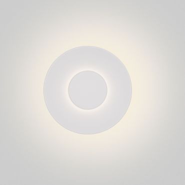 Nova Luce Cico - applique murale extérieure - Ø 24 x 4,8 cm - 12W LED inclus - IP65 - blanc sablé