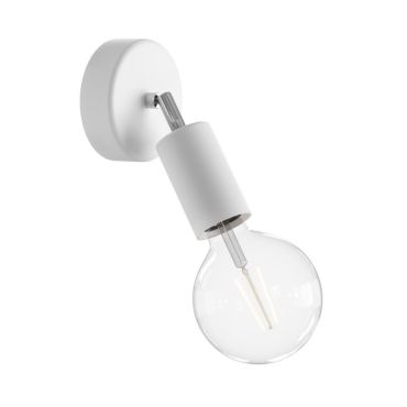 Creative Cables Eiva - applique murale pour l'extérieur et/ou la salle de bain avec fixation en silicone - Ø 12,5 x 10,5 cm - IP65 - blanc