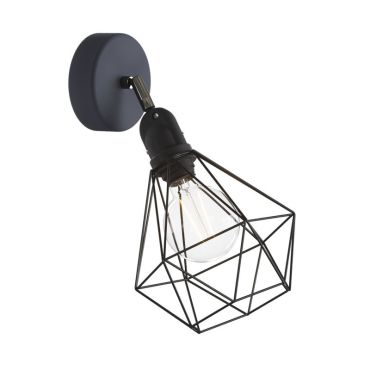 Creative Cables Eiva - applique murale pour l'extérieur et/ou la salle de bain avec fixation en silicone - Ø 12,5 x 21 x 20 cm - IP65 - noir