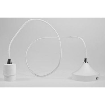 Artdelight Iron - lampe suspendue - Ø 12 x 120 cm - blanc