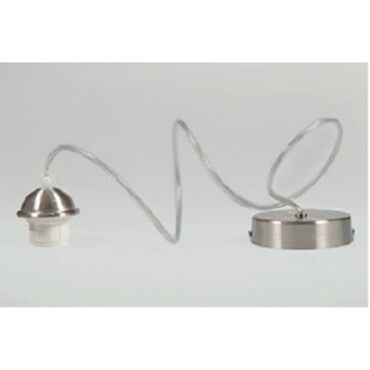 Artdelight Iron - lampe suspendue - Ø 12 x 120 cm - acier mat et transparent