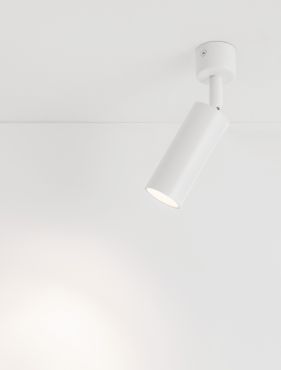 Nova Luce Mor - spot en saillie - Ø 4 x 17 cm - blanc