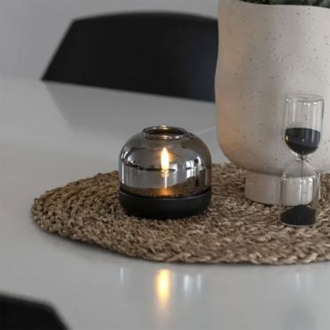 Konstsmide - bougie décorative à piles - Ø 8,5 x 7,5 cm - noir