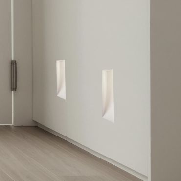 Nova Luce Eurona - Applique encastrée - 16,5 x 8 cm - plâtre blanc