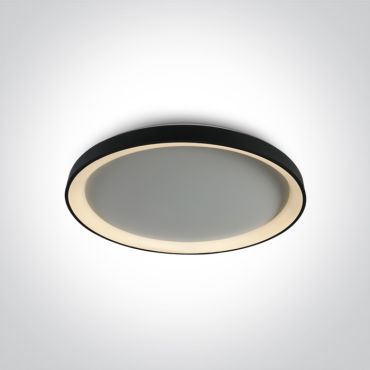 ONE Light Plafo - plafonnier - Ø 58 x 6,3 mm - 48W LED dimmable inclus - noir