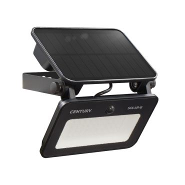 Century Italia Solar-B - spot solaire avec détecteur de mouvement - 14,3 x 9,7 x 4,4 cm - 8W LED inclus - couleur de lumière réglable - IP65 - noir