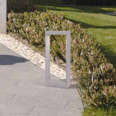 Nova Luce Cairo - lampe de jardin - 28 x 65 x 10 cm - 8W LED inclus - IP65 - gris