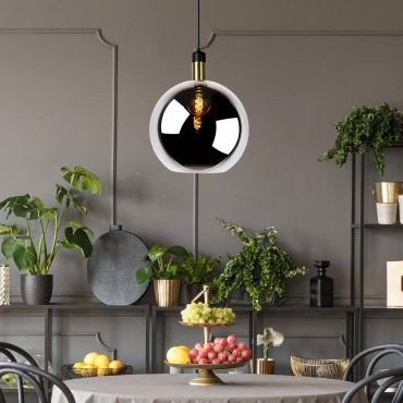 Lucide Julius - lampe suspendue - Ø 40 x 182 cm - fumé