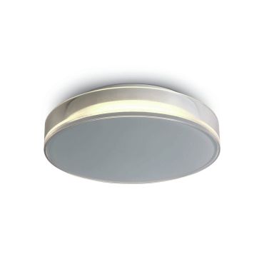 ONE Light Points lumineux intérieurs/extérieurs - plafonnier/mural extérieur - Ø 23,8 x 5,4 cm - 12W LED inclus - IP65 - blanc
