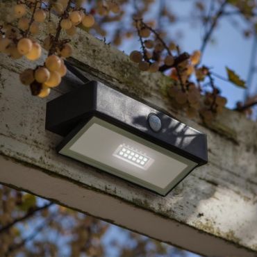 Lutec Arrow - Applique d'extérieur avec capteur solaire - 17 x 7 x 11 cm - 2,3W LED inclus - IP44 - gris foncé