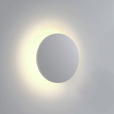 ONE Light Gamme Backlight - plafonnier/mural extérieur - Ø 16,3 x 6 cm - 7W LED inclus - IP54 - blanc