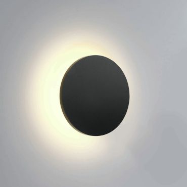 ONE Light Gamme Backlight - plafonnier/mural extérieur - Ø 16,3 x 6 cm - 7W LED inclus - IP54 - anthracite