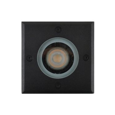Roi Du Luminaire Hades - spot carré pour l'extérieur - 110 x 110 mm, Ø100 mm à encastrer - IP67 - noir