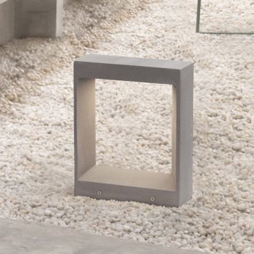 Nova Luce Cairo - lampe de jardin - 28 x 35 x 10 cm - 8W LED inclus - IP65 - gris