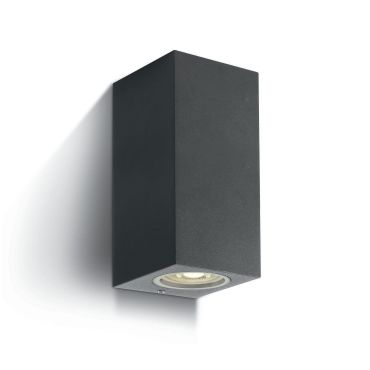 ONE Light GU10 Outdoor Cube Lights - appliques d'extérieur - 7 x 7,7 x 16,5 cm - IP65 - anthracite