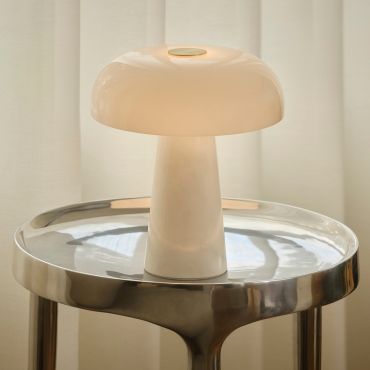 Design for the People Glossy Mini - lampe à poser - Ø 22,3 x 24,3 cm - blanc