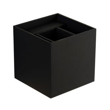MODÈLE D’EXPOSITION - Roi Du Luminaire Cubeone - applique murale avec 2 faisceaux réglables - 9,7 x 9,7 x 9,7 cm - 3,5W LED dimmable inclus - noir