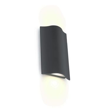 ONE Light Roof Tile - applique murale extérieure - 12 x 5 x 19 cm - 2 x 6W LED inclus - IP54 - anthracite