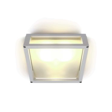 ONE Light Outdoor E27 Square - plafonnier extérieur - 25 x 25 x 9,5 cm - IP54 - blanc