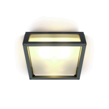 ONE Light Outdoor E27 Square - plafonnier extérieur - 25 x 25 x 9,5 cm - IP54 - anthracite