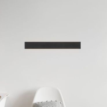 Nova Luce Seline - applique murale - 7,5 x 2,7 x 60 cm - LED 20W inclus - IP44 - noir sable