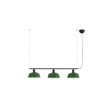 Faro Tatawin M - suspension - 100 x 25 x 210 cm - noir satiné et vert brillant