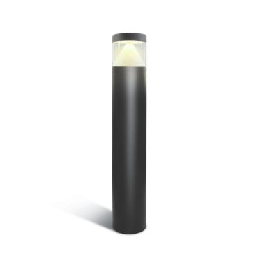 ONE Light LED Bollards Range - lampe de jardin - Ø 16 x 100 cm - 20W LED inclus - IP65 - anthracite - couleur de lumière blanc chaud